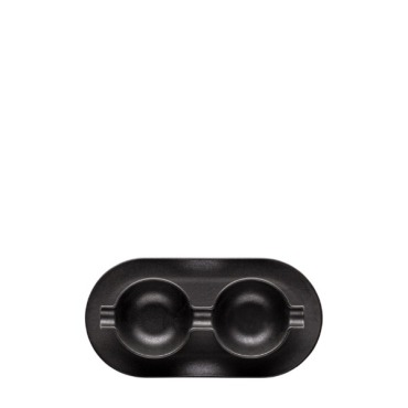 Wings Black – Double Cup&Saucer