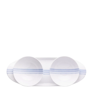 Loop Blue Line - Double Bowl with Tray